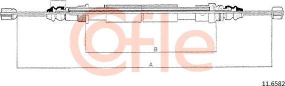 Cofle 11.6582 - Трос, гальмівна система autozip.com.ua