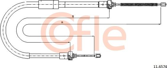 Cofle 92.11.6574 - Трос, гальмівна система autozip.com.ua