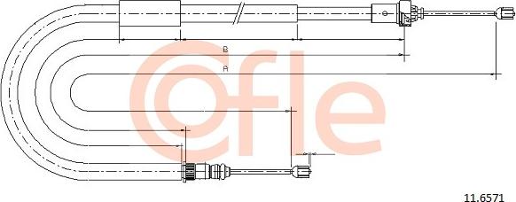 Cofle 11.6571 - Трос, гальмівна система autozip.com.ua