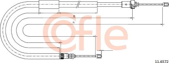 Cofle 11.6572 - Трос, гальмівна система autozip.com.ua