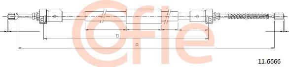 Cofle 11.6666 - Трос, гальмівна система autozip.com.ua