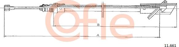Cofle 92.11.661 - Трос, гальмівна система autozip.com.ua
