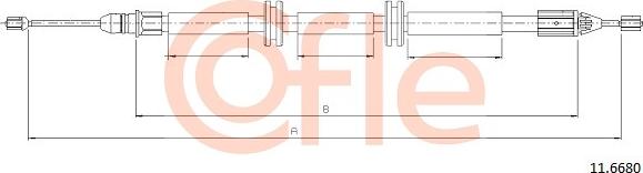 Cofle 11.6680 - Трос, гальмівна система autozip.com.ua