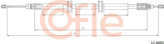 Cofle 11.6681 - Трос, гальмівна система autozip.com.ua