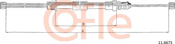 Cofle 11.6673 - Трос, гальмівна система autozip.com.ua