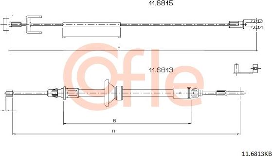 Cofle 11.6813KB - Трос, гальмівна система autozip.com.ua