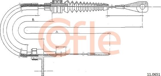 Cofle 11.0651 - Тросик газу autozip.com.ua