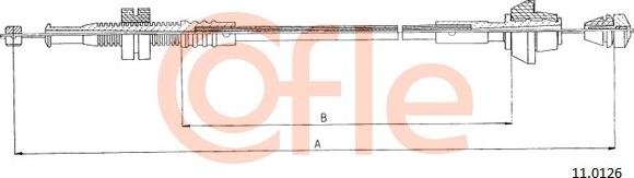 Cofle 11.0126 - Тросик газу autozip.com.ua