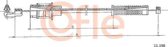 Cofle 11.198 - Тросик газу autozip.com.ua