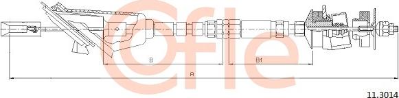 Cofle 11.3014 - Трос, управління зчепленням autozip.com.ua
