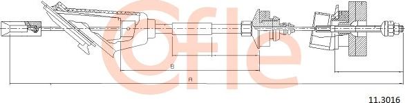 Cofle 11.3016 - Трос, управління зчепленням autozip.com.ua