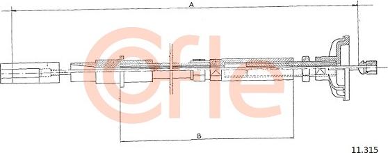 Cofle 11.315 - Трос, управління зчепленням autozip.com.ua