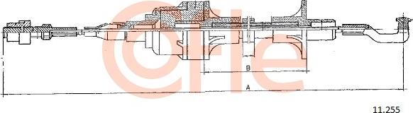 Cofle 11.255 - Трос, управління зчепленням autozip.com.ua