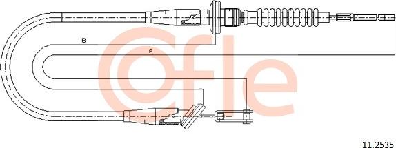 Cofle 11.2535 - Трос, управління зчепленням autozip.com.ua