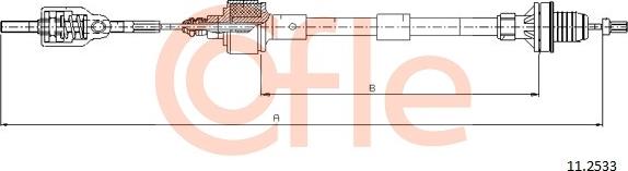 Cofle 11.2533 - Трос, управління зчепленням autozip.com.ua