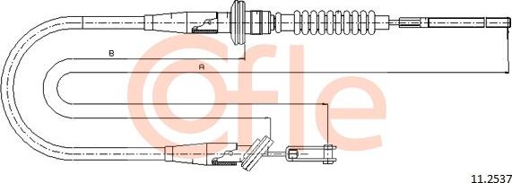 Cofle 11.2537 - Трос, управління зчепленням autozip.com.ua