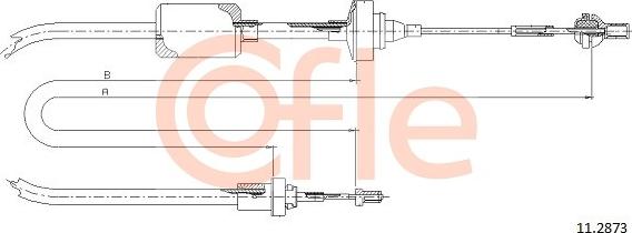 Cofle 11.2873 - Трос, управління зчепленням autozip.com.ua