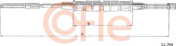 Cofle 11.704 - Трос, гальмівна система autozip.com.ua