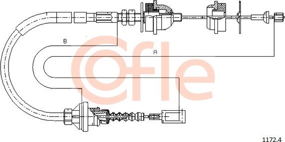 Cofle 1172.4 - Трос зчеплення Fiat Ducato 94- autozip.com.ua