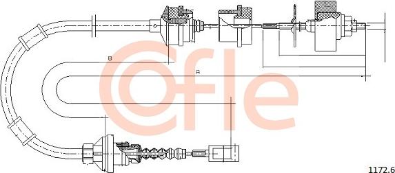 Cofle 1172.6 - Трос, управління зчепленням autozip.com.ua