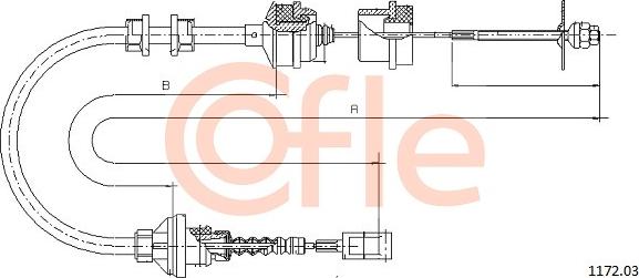 Cofle 1172.03 - Трос, управління зчепленням autozip.com.ua