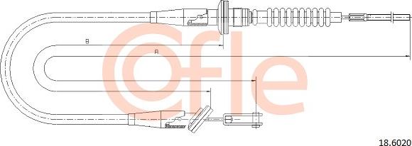 Cofle 18.6020 - Трос, управління зчепленням autozip.com.ua