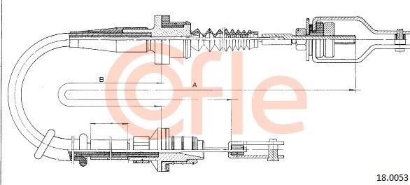 Cofle 18.0053 - Трос, управління зчепленням autozip.com.ua