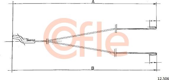 Cofle 12.506 - Тросик заслінки обігрівача autozip.com.ua