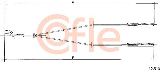 Cofle 12.513 - Тросик заслінки обігрівача autozip.com.ua