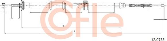 Cofle 12.0733 - Трос, гальмівна система autozip.com.ua