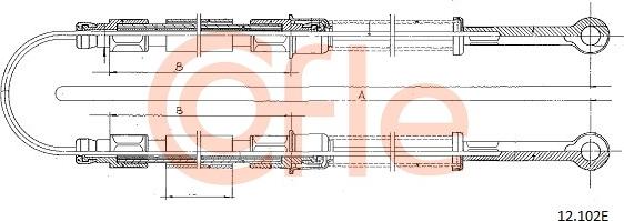 Cofle 12.102E - Трос, гальмівна система autozip.com.ua