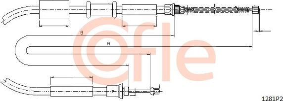 Cofle 1281P2 - Трос, гальмівна система autozip.com.ua