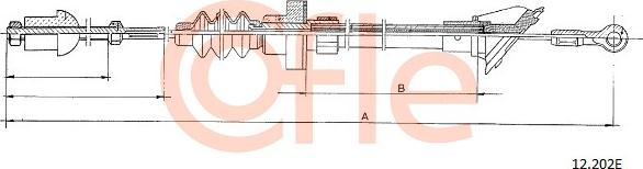 Cofle 12.202E - Трос, управління зчепленням autozip.com.ua