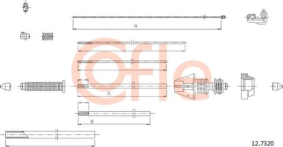 Cofle 12.7320 - Тросик газу autozip.com.ua