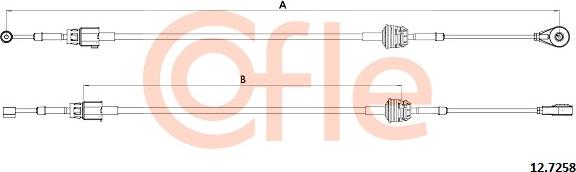Cofle 12.7258 - Трос, ступінчаста коробка передач autozip.com.ua