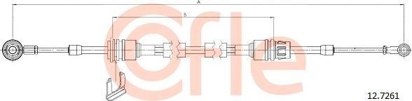 Cofle 12.7261 - Трос, ступінчаста коробка передач autozip.com.ua