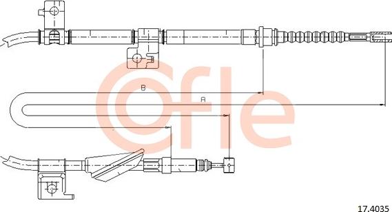 Cofle 17.4035 - Трос, гальмівна система autozip.com.ua