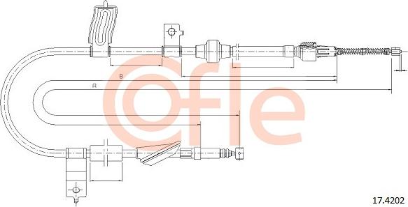 Cofle 17.4202 - Трос, гальмівна система autozip.com.ua