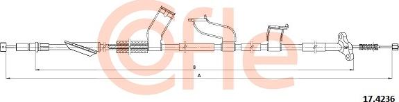 Cofle 17.4236 - Трос, гальмівна система autozip.com.ua