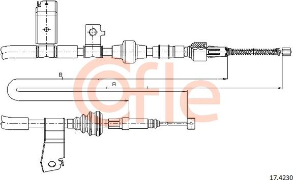 Cofle 17.4230 - Трос, гальмівна система autozip.com.ua