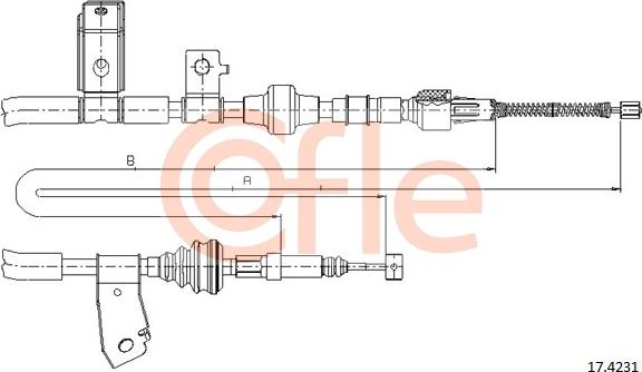 Cofle 17.4231 - Трос, гальмівна система autozip.com.ua