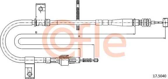 Cofle 17.5040 - Трос, гальмівна система autozip.com.ua