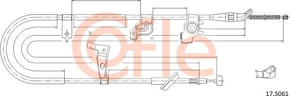 Cofle 17.5061 - Трос, гальмівна система autozip.com.ua