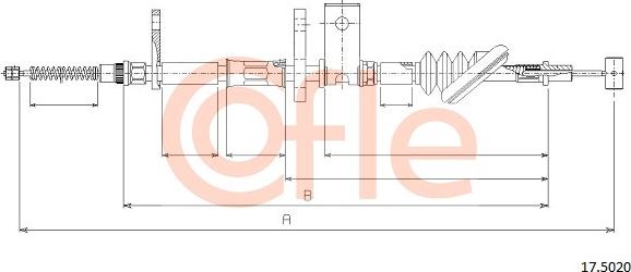 Cofle 17.5020 - Трос, гальмівна система autozip.com.ua