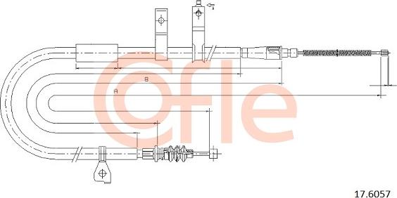 Cofle 17.6057 - Трос, гальмівна система autozip.com.ua