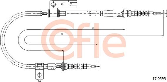 Cofle 17.0595 - Трос, гальмівна система autozip.com.ua