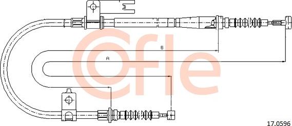 Cofle 17.0596 - Трос, гальмівна система autozip.com.ua