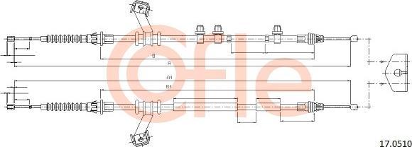 Cofle 17.0510 - Трос, гальмівна система autozip.com.ua