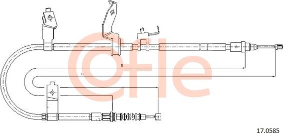 Cofle 17.0585 - Трос, гальмівна система autozip.com.ua