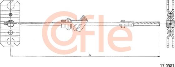 Cofle 17.0581 - Трос, гальмівна система autozip.com.ua